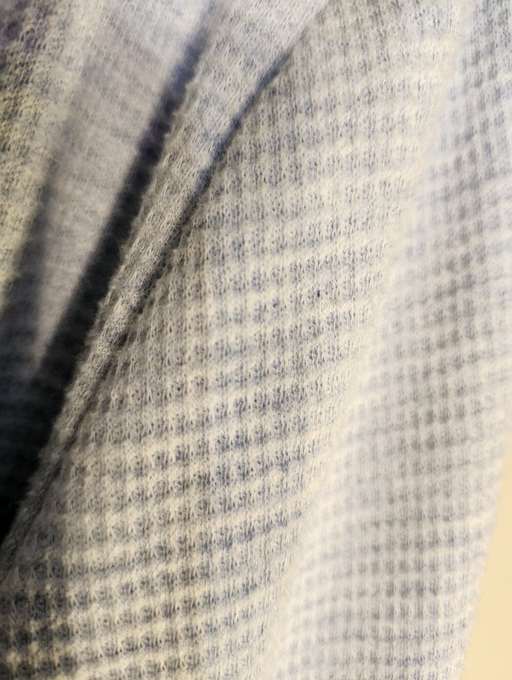 croft & barrow Light Blue Ribbed Knit Robe with Pockets Short - Picture 5 of 7